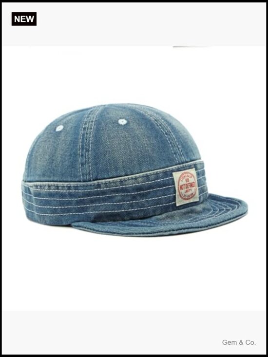 Vintage Denim Baseball Cap Washed Cotton Soft Brim Adjustable main image 5
